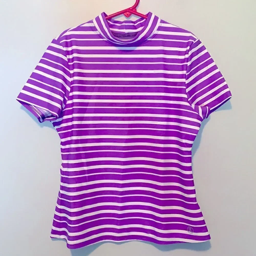 Lands' End Purple Swim Shirt
